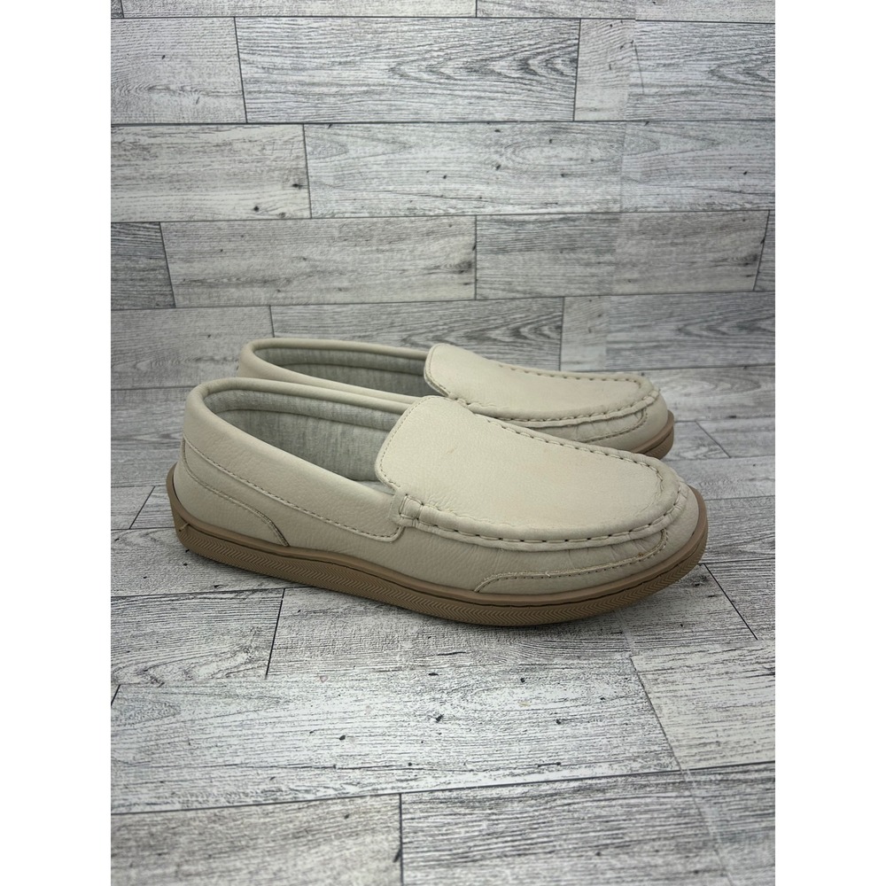 My Slippers My Pillow Women Size 7 Leather Moccasin Slippers Cream 74468-03 - Picture 10 of 16